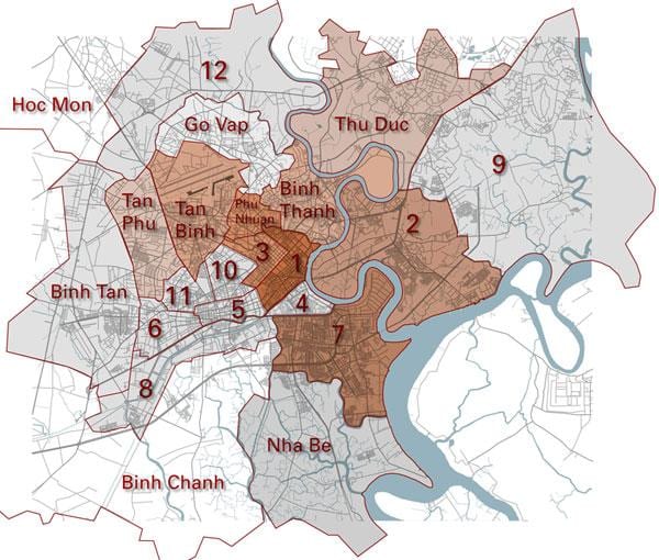 მუნიციპალიტეტის რუკა saigon