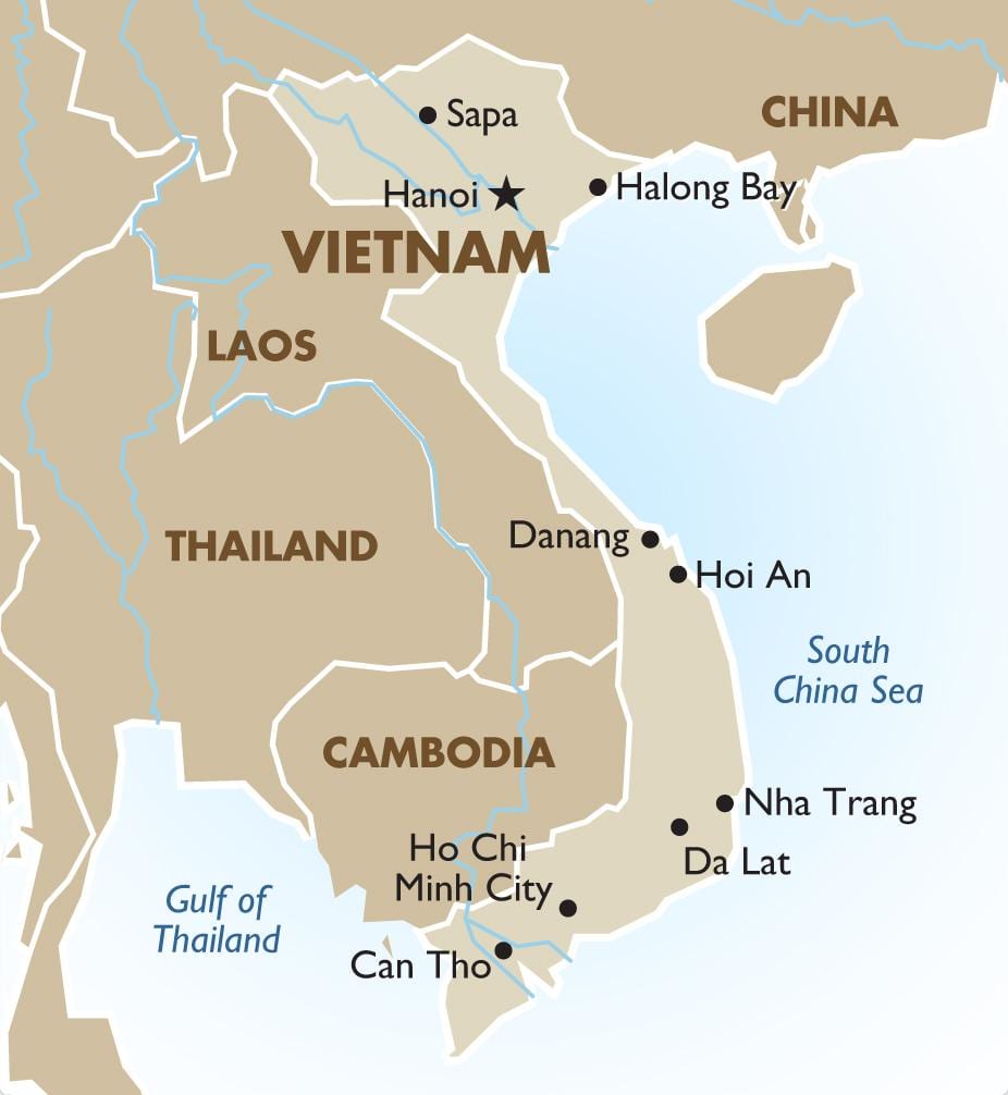 ვიეტნამის ho chi minh რუკა