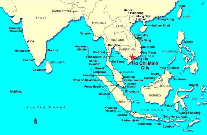 saigon მსოფლიო რუკა