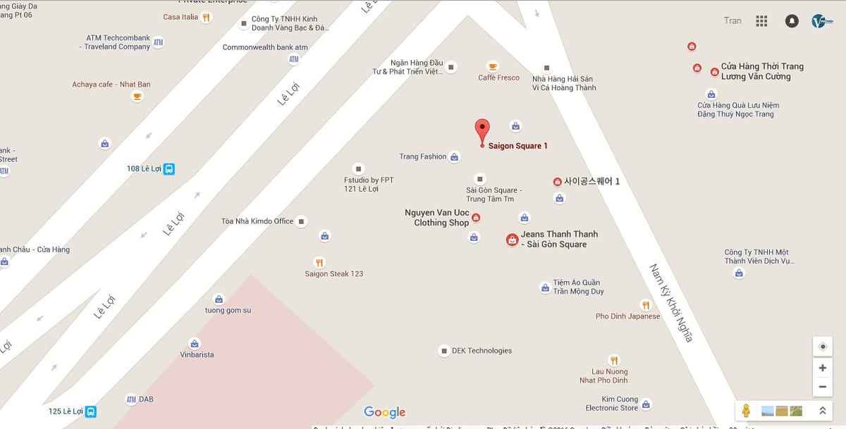 რუკა saigon მოედანზე